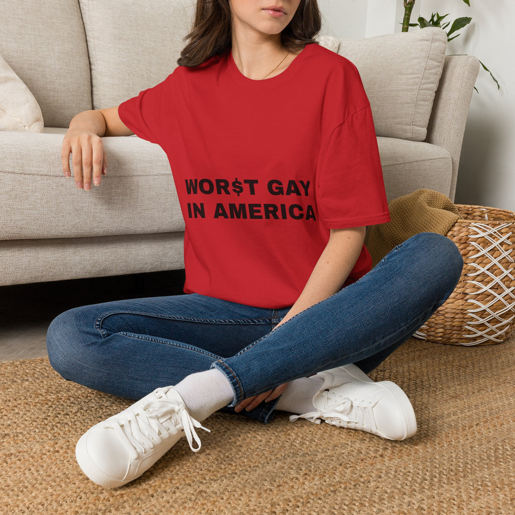T-Shirt — "Worst Gay in America" Graphic Tee