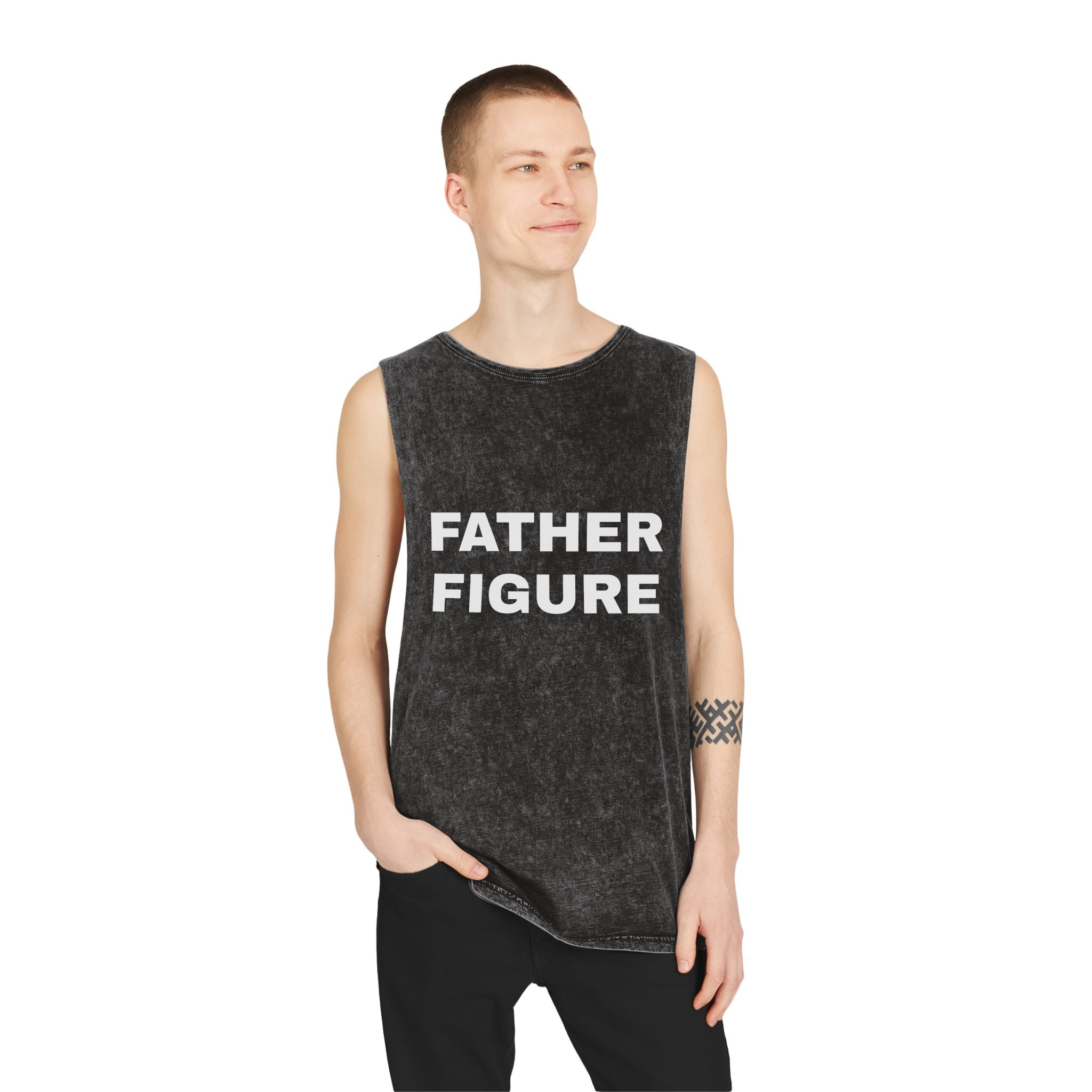 "Father Figure" Unisex Stonewash Tank Top