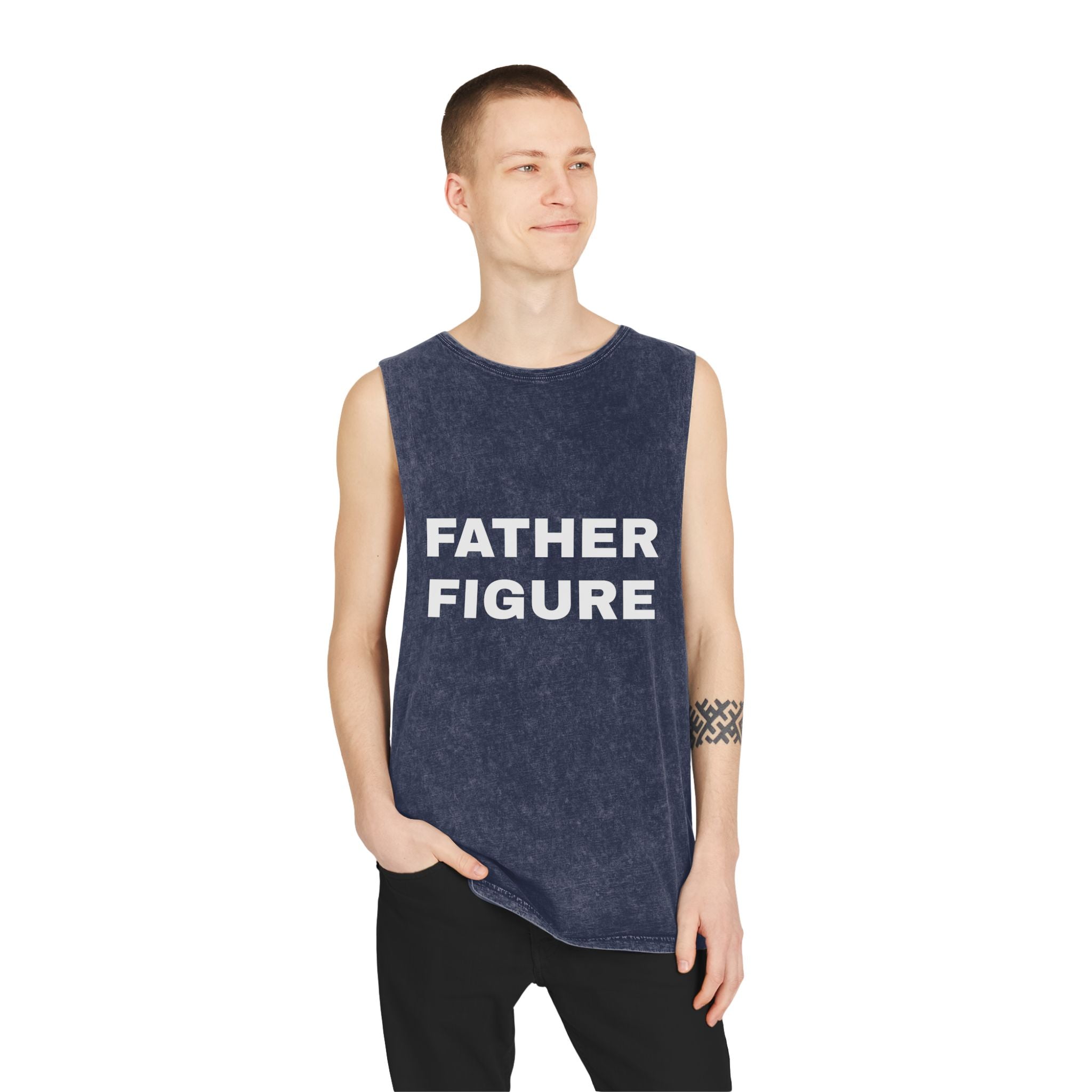"Father Figure" Unisex Stonewash Tank Top