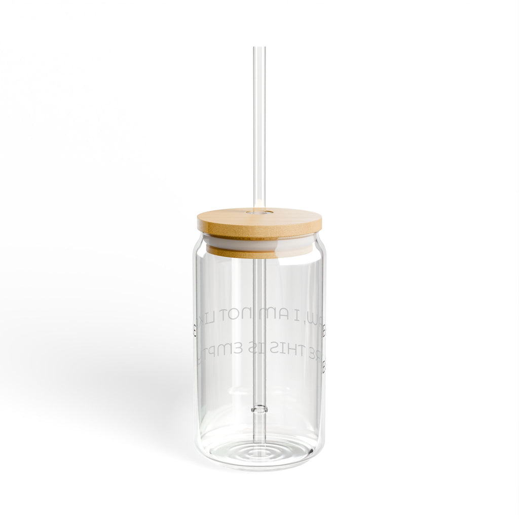 By Law I'm Not Drunk 'Til This Is Empty" Glass Tumbler – 16oz with Bamboo Lid & Straw