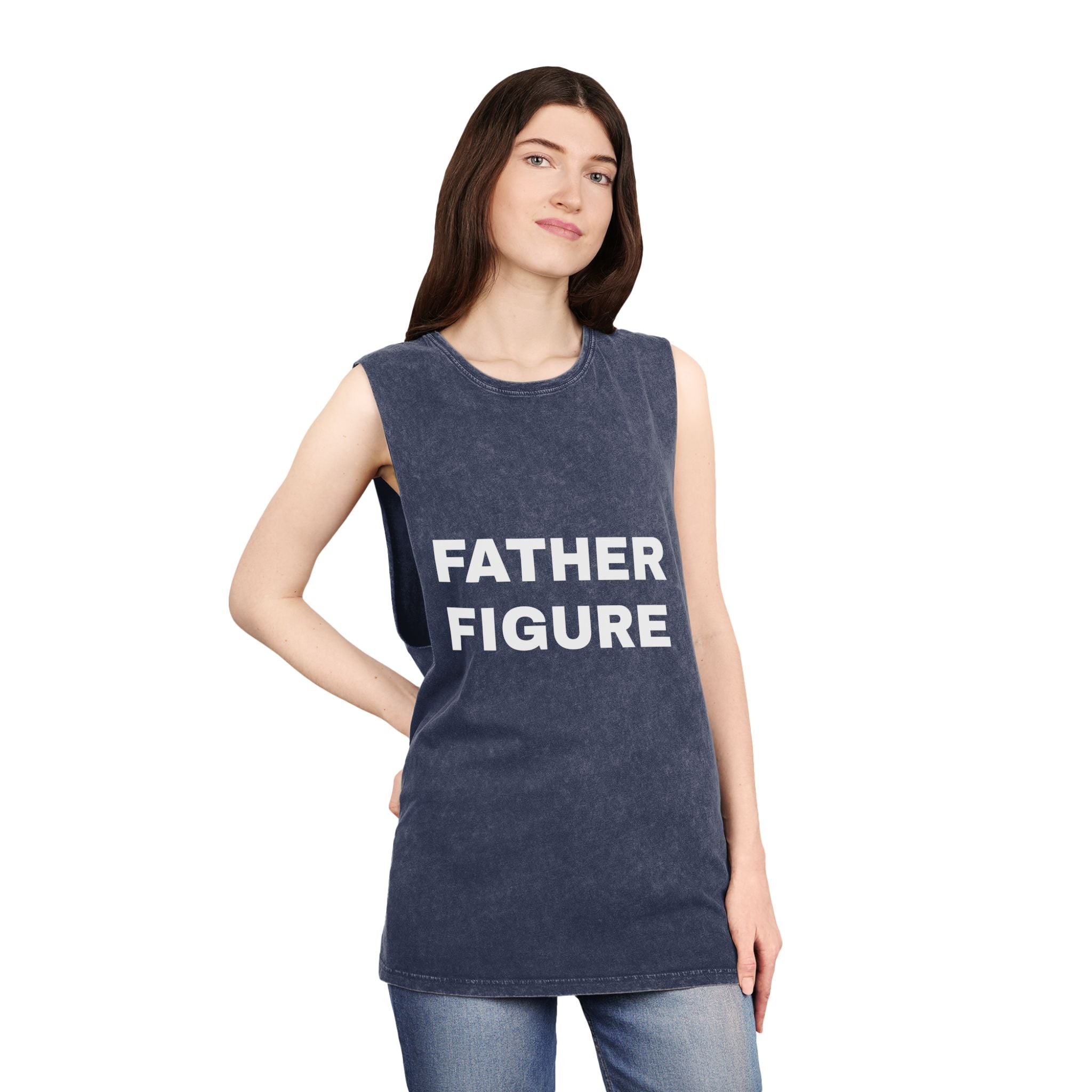 "Father Figure" Unisex Stonewash Tank Top