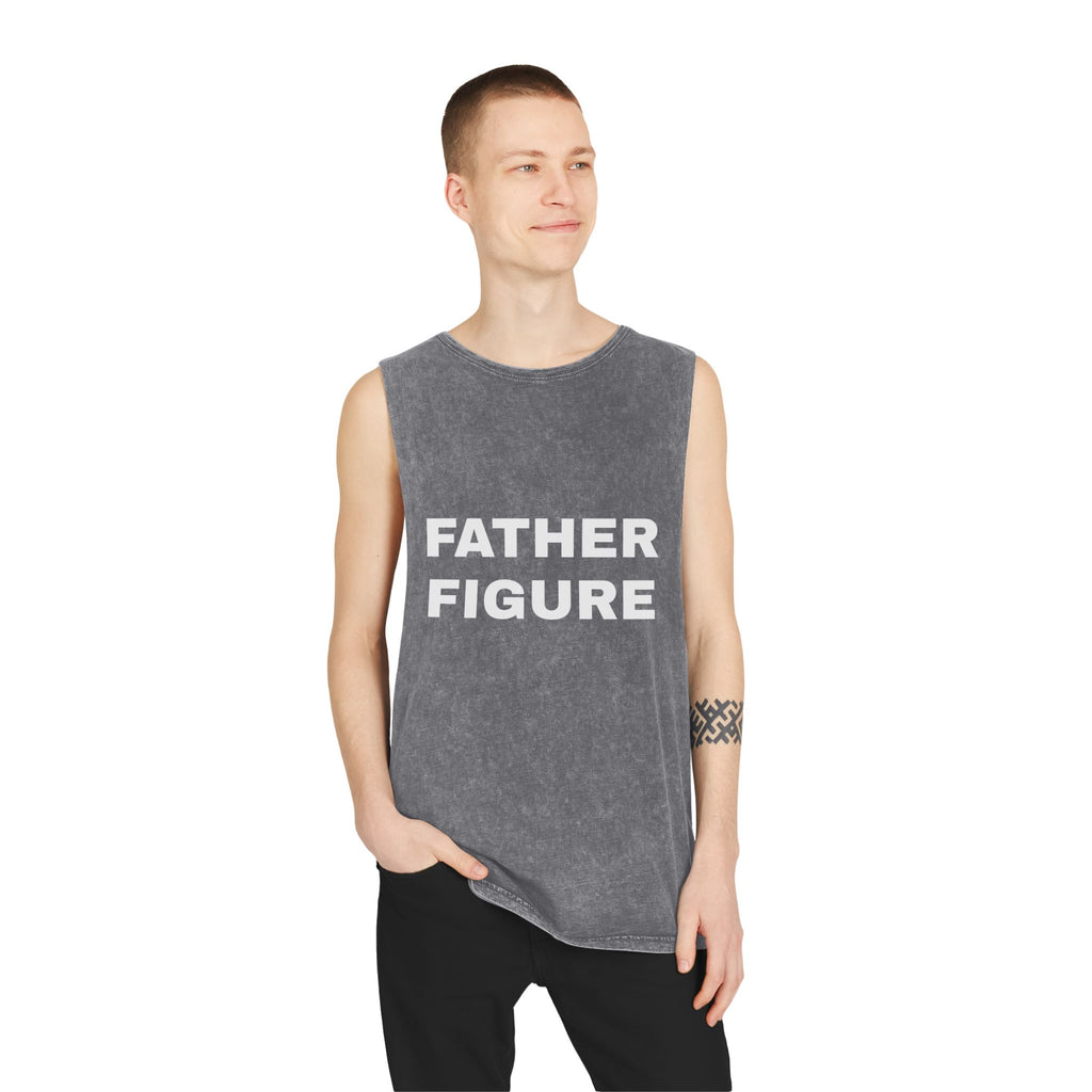 "Father Figure" Unisex Stonewash Tank Top