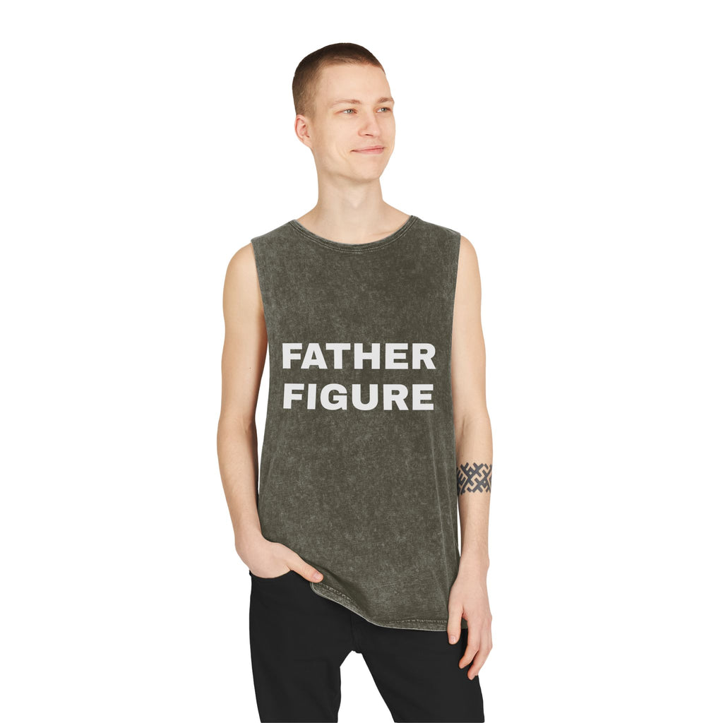 "Father Figure" Unisex Stonewash Tank Top