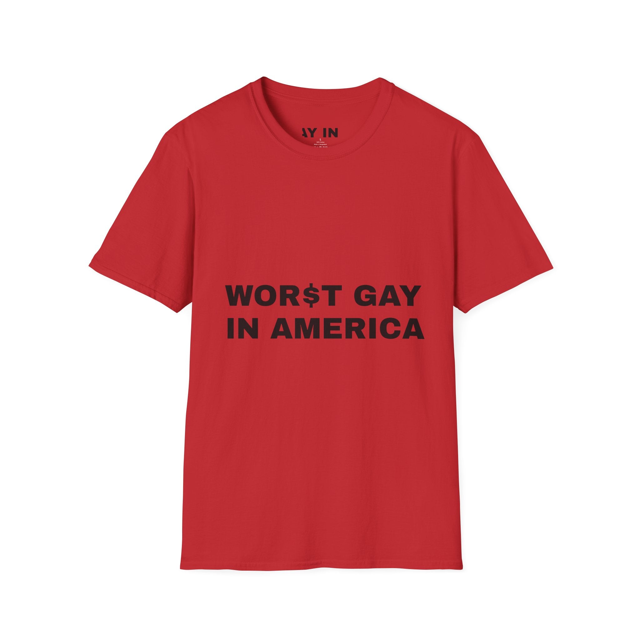 T-Shirt — "Worst Gay in America" Graphic Tee