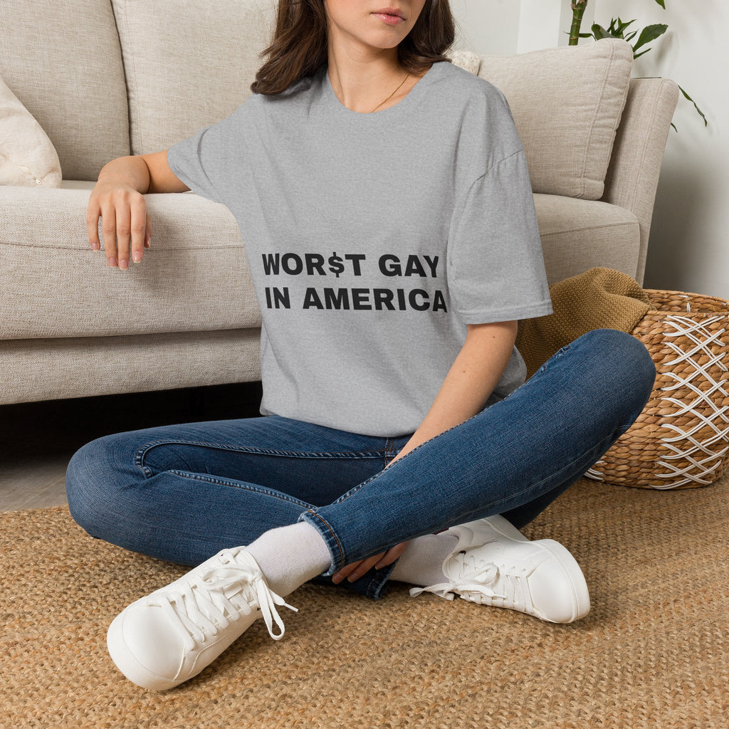 T-Shirt — "Worst Gay in America" Graphic Tee