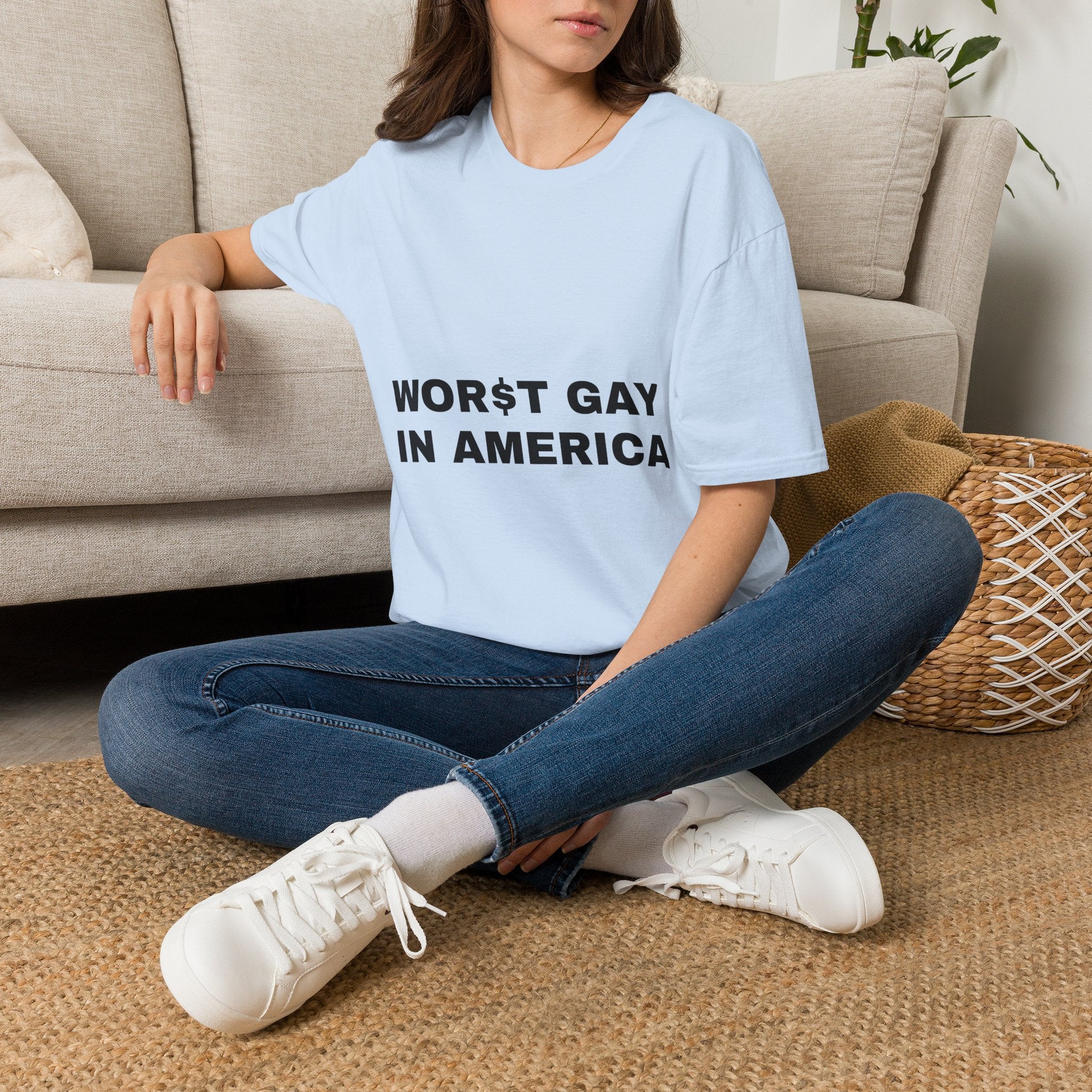 T-Shirt — "Worst Gay in America" Graphic Tee